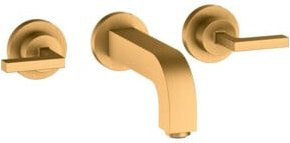 Hansgrohe Axor Citterio Fertigmontageset Waschtischarmatur mit 3-Loch-Ausführung in Gold gebürstet - Bild 1