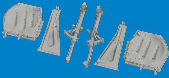 Eduard P-51D - Undercarriage legs - Print - Bild 1