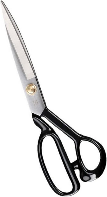 Professionelle Schneiderschere aus Edelstahl in Silber, 10 Zoll (25,4 cm) für Stoff, Leder und Handwerk - Bild 1