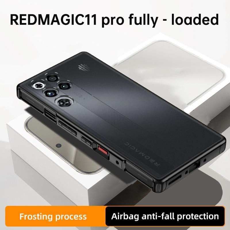 Stoßfeste Handyhülle für ZTE Nubia Red Magic 11 Pro Plus aus mattem Hart-PC mit Kameraschutz in Schwarz, Grau oder Pink - Bild 3