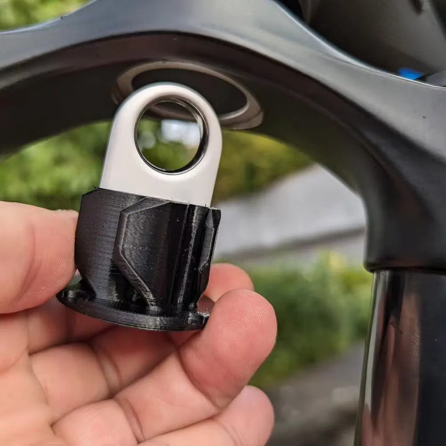 Samsung SmartTag2 Fahrrad Gabel Rohr Montage Halterung in Schwarz für Radfahren Zubehör - Bild 5
