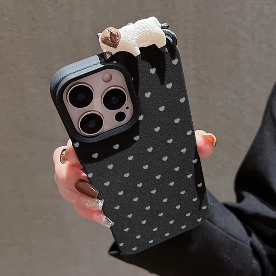 Stoßfeste TPU Herz-Handyhülle für Apple iPhone in Weiß - Bild 5