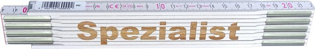 Stabila Zollstock Spezialist mit Lasergravur, Farbe: Weiß - Bild 1