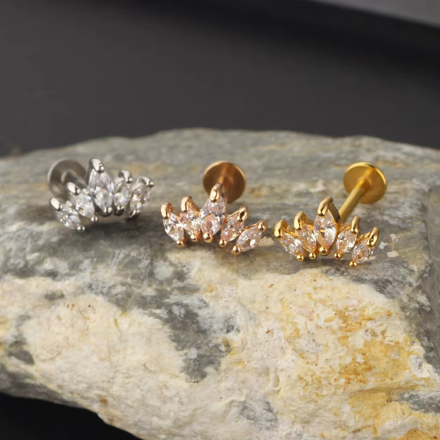 mling Helix-Ohrring Edelstahl, Zirkonia, Unisex - Bild 6