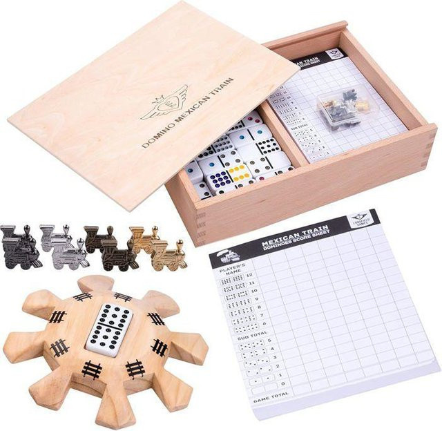 Matgames Mexikanischer Domino-Zug D12 Deluxe, Holz, Bunt / Mehrfarbig - Bild 1