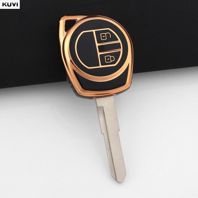 Smart Key Hülle für Suzuki Swift, Sx4, Liana, Aerio, Jimny, Samurai, Grand Vitara – 2-Tasten TPU Auto-Fernbedienung Schutzschale in Grau - Bild 1