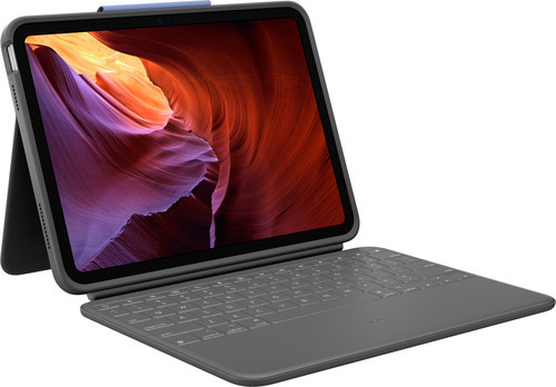 Logitech Rugged Folio Tastatur und Hülle für Apple iPad 10.2 und 10.9 Wi-Fi, QWERTY US International, Graphite - Bild 1