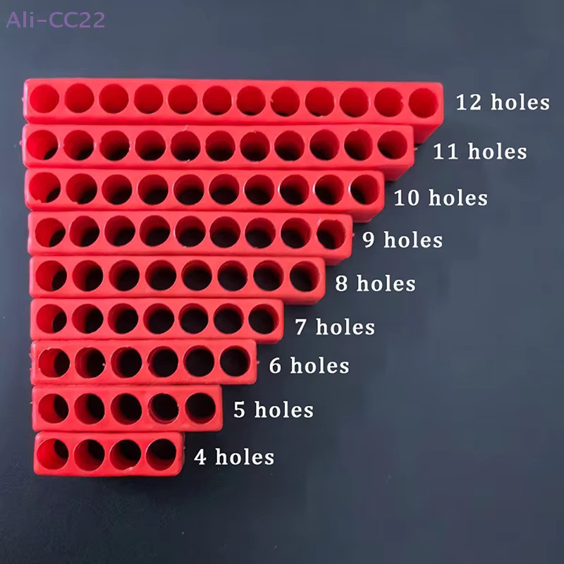 PVC-Bithalter Organizer in Rot für 4-12 Loch mit 6,35 mm Sechskantschaft und 1/4 Zoll Aufbewahrungsbox - Bild 4