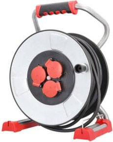 Bachmann Profi-Kabeltrommel 399.195 in Rot mit 40 m Kabellänge und 1,5 qmm Querschnitt, Schutzart IP44 - Bild 1
