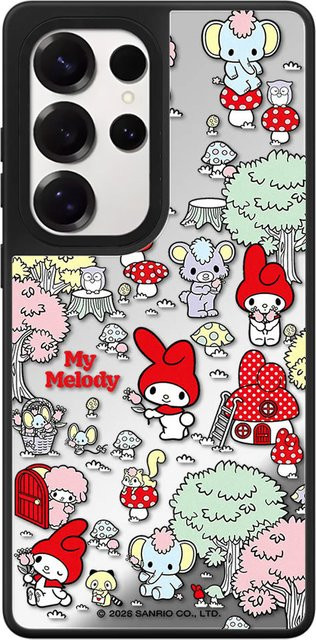 Sanrio My Melody Spiegelhülle für Samsung Galaxy S26 Ultra S25 S24 S23 Plus in Silber und Multicolour - Bild 1