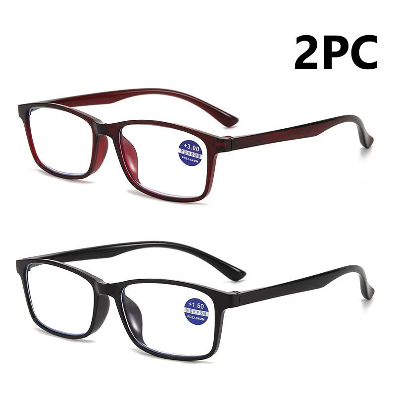 ShangeWFJia Lesebrille, Vollrand, rechteckig, Kunststoff - Bild 2