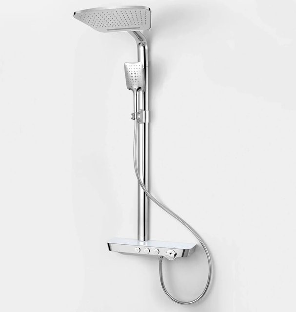 PaulGurkes Duschsystem Shower SELECT in Chrom mit Regendusche, Wasserfall-Funktion und Handbrause - Bild 1