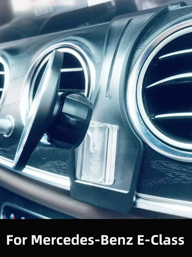 TEEQ Magnetische Auto-Telefonhalterung mit kabellosem MagSafe-Ladegerät für Mercedes-Benz E-Klasse E250 E300 E350 (2017-2023), Schwarz - Bild 4