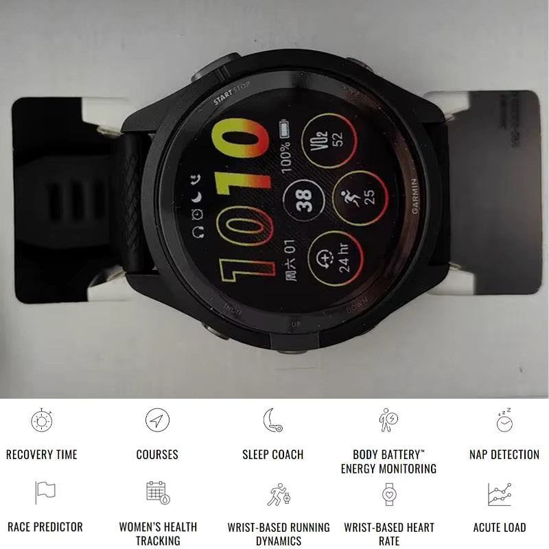 Garmin Forerunner 265 Sportuhr in Schwarz mit GPS, Herzfrequenzmessung und Blutsauerstoff-Sensor für Laufen, Fitness und Marathon - Bild 3