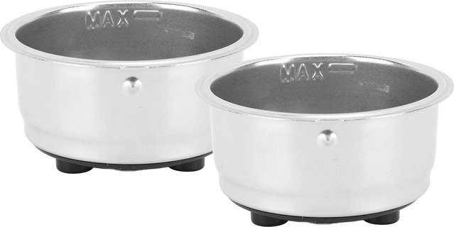 Delonghi Siebträger Filterkorb aus Edelstahl für 2 Tassen, 51 mm, Farbe: Grau/Silber - Bild 1