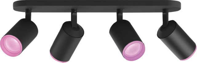 Philips Hue Fugato Aufbauspot White & Color LED-Spot Set in Schwarz mit 4 Spots und RGBW-Funktion - Bild 1