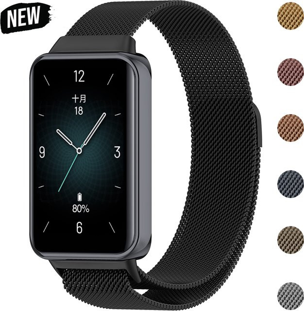 CAOWTAN Uhrenarmband Milanaise, Magnetisch, Unisex, Honor Band 10, Honor Band 9 - Bild 1