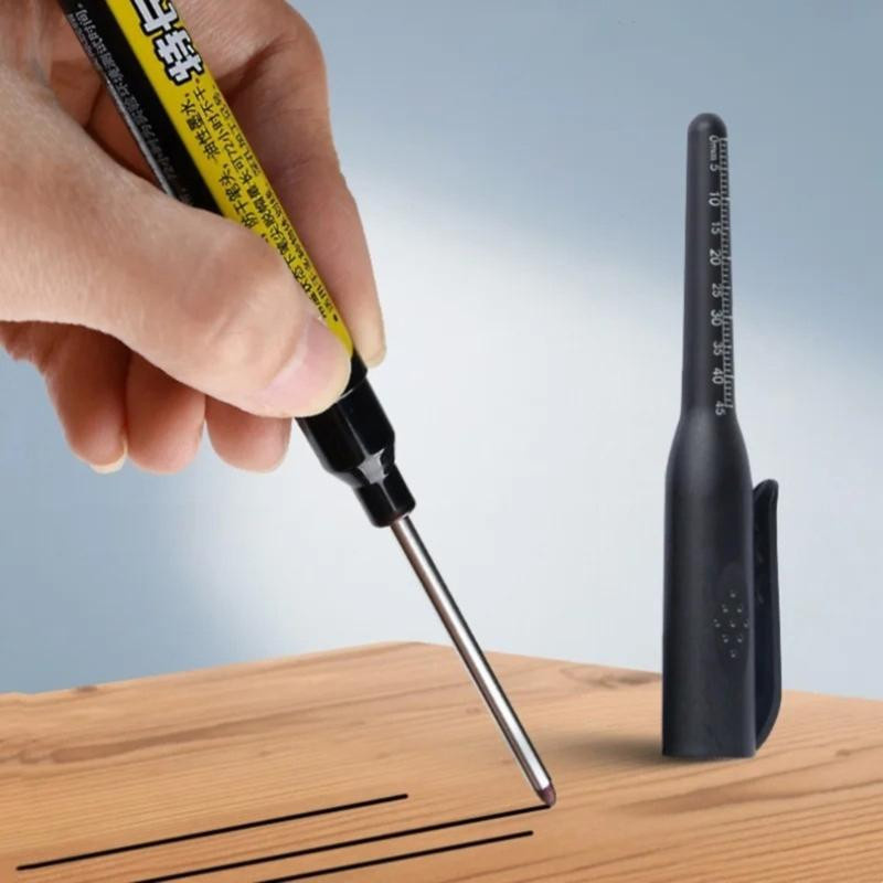 2 Stück Nachfüllbare Tiefloch-Markierstifte in Schwarz mit 15ml Nachfülltinte und 45mm langer Spitze für Holz, Keramikfliesen und Metall - Bild 7