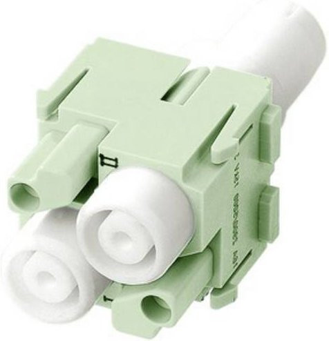 HARTING Han HV Modul Buchseneinsatz F Crimpanschluss, 2-polig, 2900V/5000V, 16A, grau und grün - Bild 1