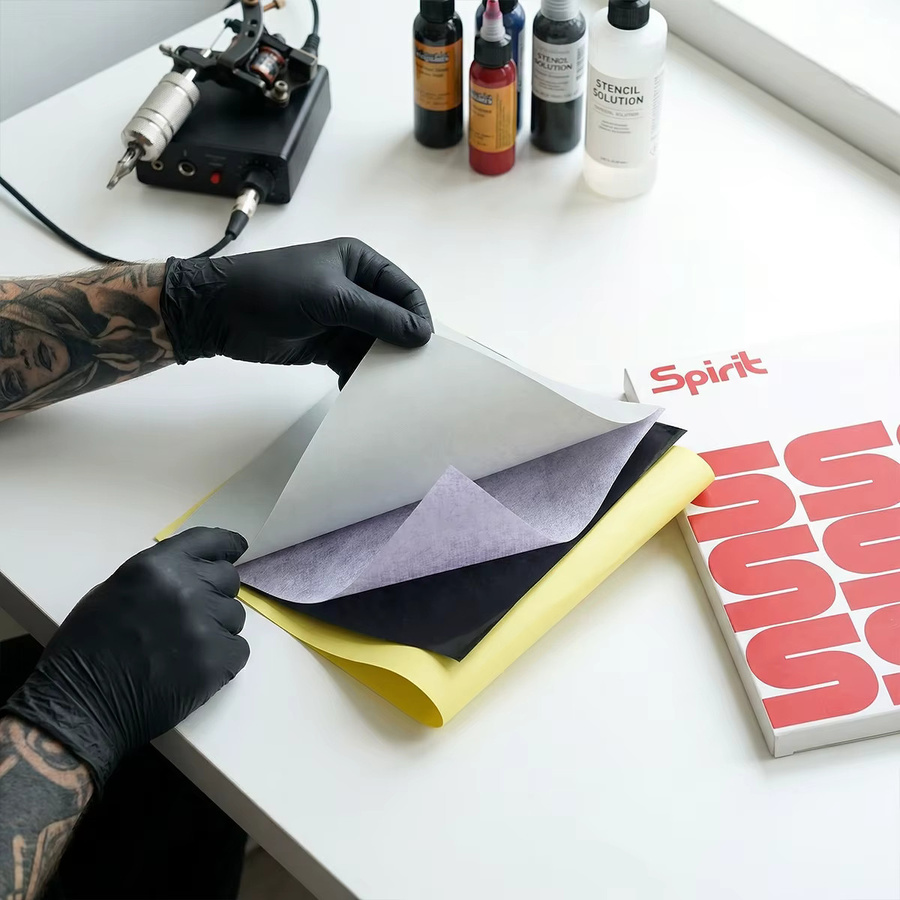 Spirit Tattoo-Transferpapier A4 für professionelle Freihand-Tattoo-Transfermaschinen, 100 Stück - Bild 4