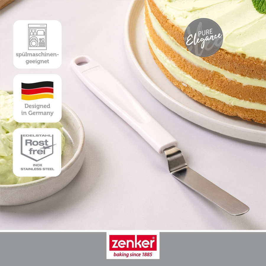 Zenker Winkelpalette Pure Elegance Teigschaber aus Silikon in Hellgrau - Bild 2