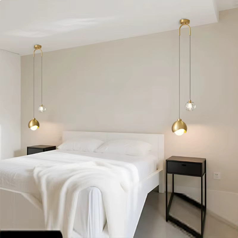 Ramalho LED Pendelleuchte mit transparenter Glaskugel im modernen Design für Schlafzimmer, Esszimmer und Küche - Bild 3