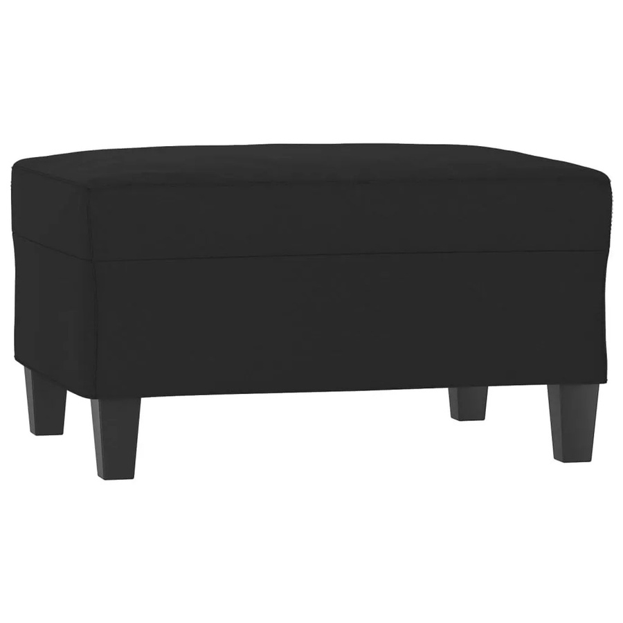vidaXL Fußhocker Schwarz aus Mikrofasergewebe B/T/H: 70 x 55 x 41 cm - Bild 2