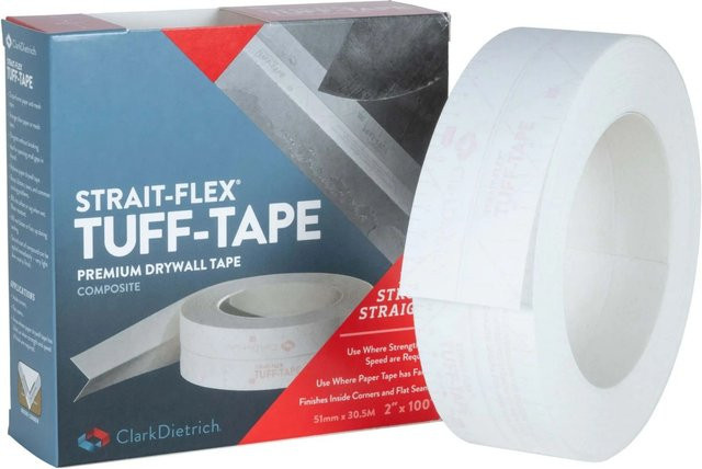 Strait-Flex Tuff Tape Eckschiene aus Papier für den Trockenbau, Weiß, 30 m - Bild 1