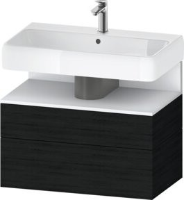 Duravit Waschtischunterschrank Qatego Wandhängend Weiß Matt B: 79 cm, T: 47 cm, H: 59 cm - Bild 1