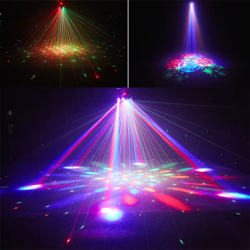GVT Sechsarmiger LED-Beam Moving Head Scheinwerfer mit Laser-Stroboskop und rotierender Magic Ball für DJ, Party und Bühne - Bild 3