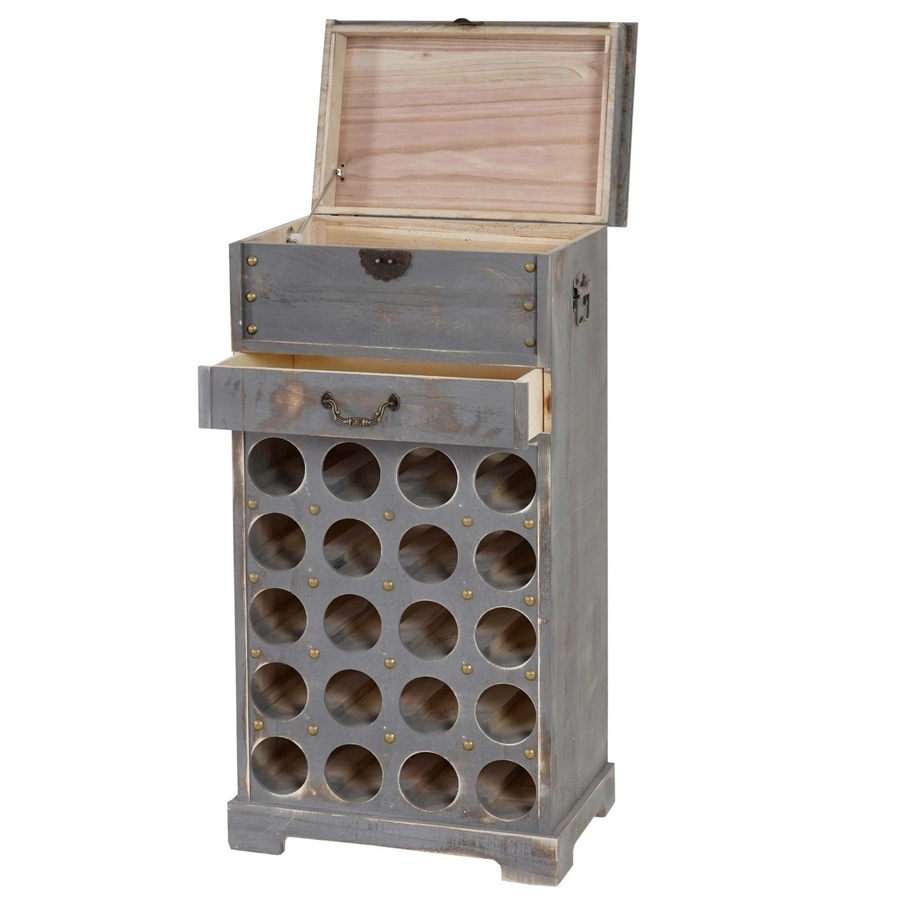 MCW Weinregal Torre T323 in Grau im Shabby-Look für 20 Flaschen, B/T/H: 94 x 31 x 48 cm - Bild 2