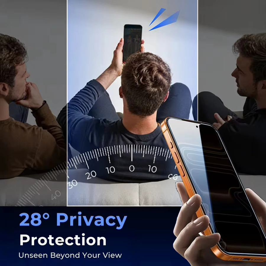 Samsung Galaxy S26 Ultra Anti-Spionage Displayschutz aus gehärtetem Glas mit oleophober Beschichtung, transparent - Bild 5