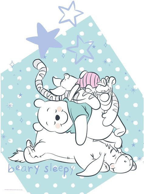 Komar Wandbild Winnie Pooh Beary Sleepy, bunt, B/H: 50 x 70 cm - Bild 1