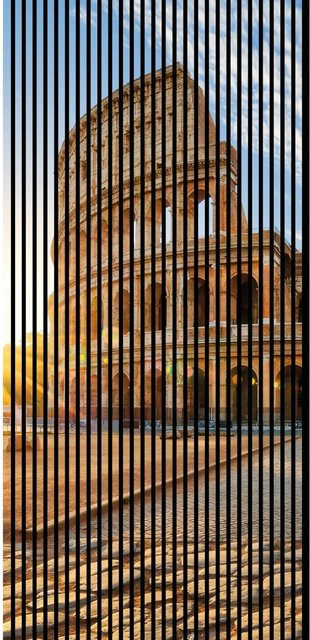 FN Acustico Akustikplatte Colosseum aus PET und MDF in Bunt, B/H: 113,3 x 240 cm, Tiefe: 1,9 cm - Bild 1
