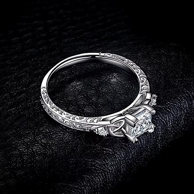 Huitan Verlobungsring, Silber, Zirkonia, Damen - Bild 2
