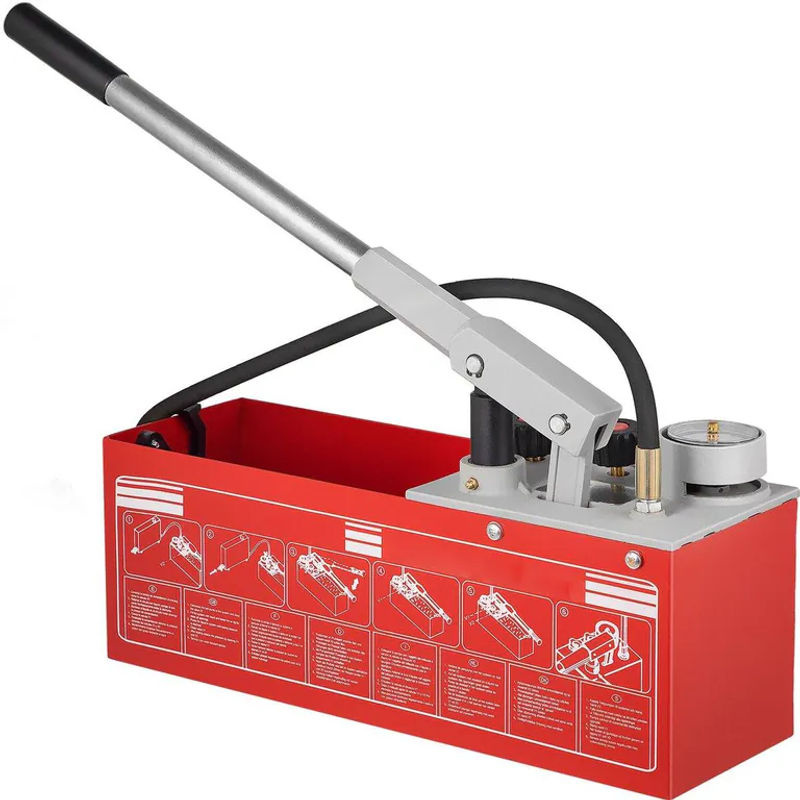 Buying Solutions MB Hydrostatische Druckprüfpumpe in Rot mit 12,1-Liter-Tank für Tests bis 60 bar/860 psi, manuelles hydraulisches Wasserdruckprüfgerät-Kit mit Dreifach-Manometer und R 1/2 Anschluss - Bild 10