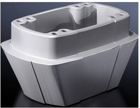Rittal CP 6218.640 Adapter starr aus Aluminium in Hellgrau - Bild 1