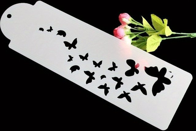 Schmetterlinge DIY Handwerk Layering Schablonen für Scrapbooking, Stempeln und Prägen in Weiß - Bild 1