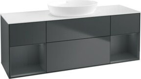 V&B Waschtischunterschrank Finion in Grau lackiert, Breite: 160 cm, Tiefe: 50,1 cm, Höhe: 50,1 cm - Bild 1