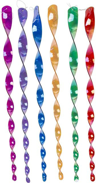 Sunny Garden Windspirale aus Kunststoff in Bunt-transparent, Durchmesser: 3 cm, Höhe: 60 cm - Bild 1