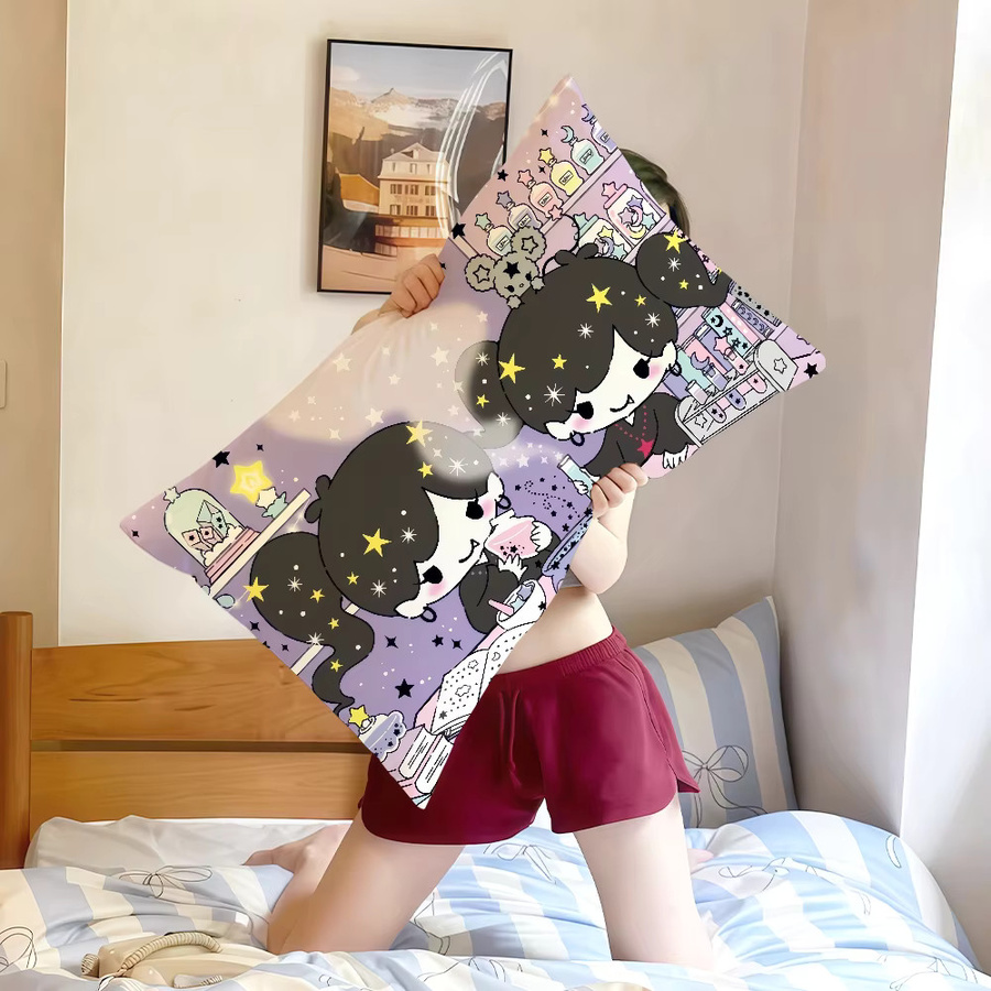 Sanrio Kissenbezug mit niedlichem magischem Twin C-Comets Cartoon-Design, rechteckiger Kissenbezug für Sofa und Wohnzimmer - Bild 4