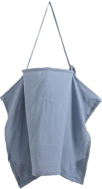 Binchi Stillponcho Baby-Fütterungsabdeckung als verstellbare Stillschürze in Blau aus Baumwolle - Bild 1