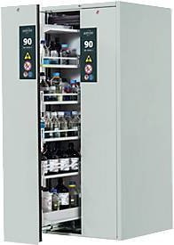 Sicherheitsschrank Asecos V-MOVE-90 Typ 90 mit 2 Vertikalauszügen in Lichtgrau - Bild 1