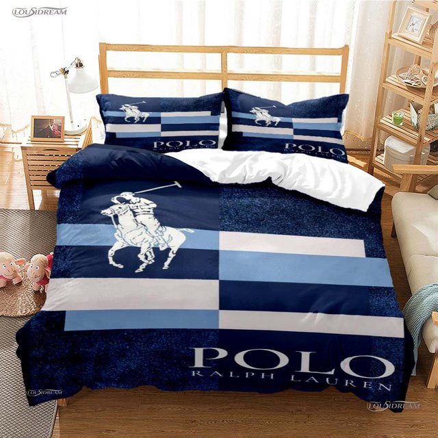 Casal Bettwäsche-Set mit Bettbezug und Kissenbezügen aus Polyester, Blau, Grafik-Design, B x H: 264 x 228 cm - Bild 1