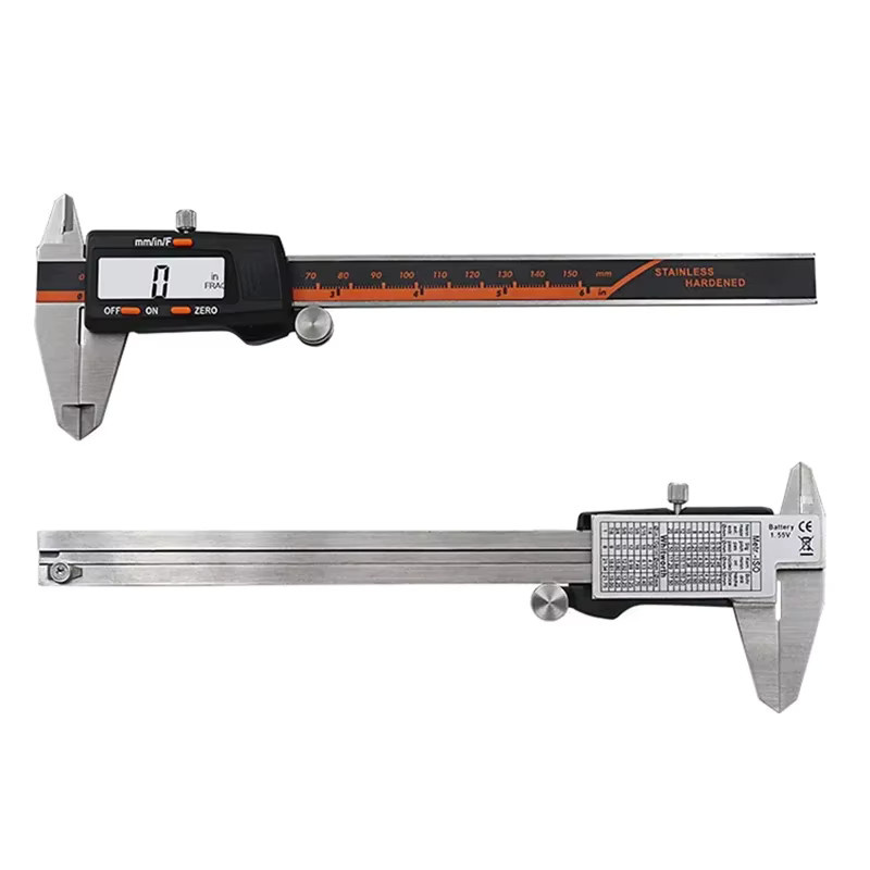 TTAKA7 Hochpräzises Digital-Schiebemesser aus Edelstahl mit LCD-Anzeige und Fraktional- sowie Zollanzeige, 150 mm - Bild 2