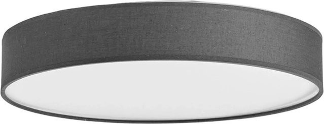 Lindby LED Deckenlampe Saira Modern in Grau aus Alu und Textil, 1-flammig - Bild 1