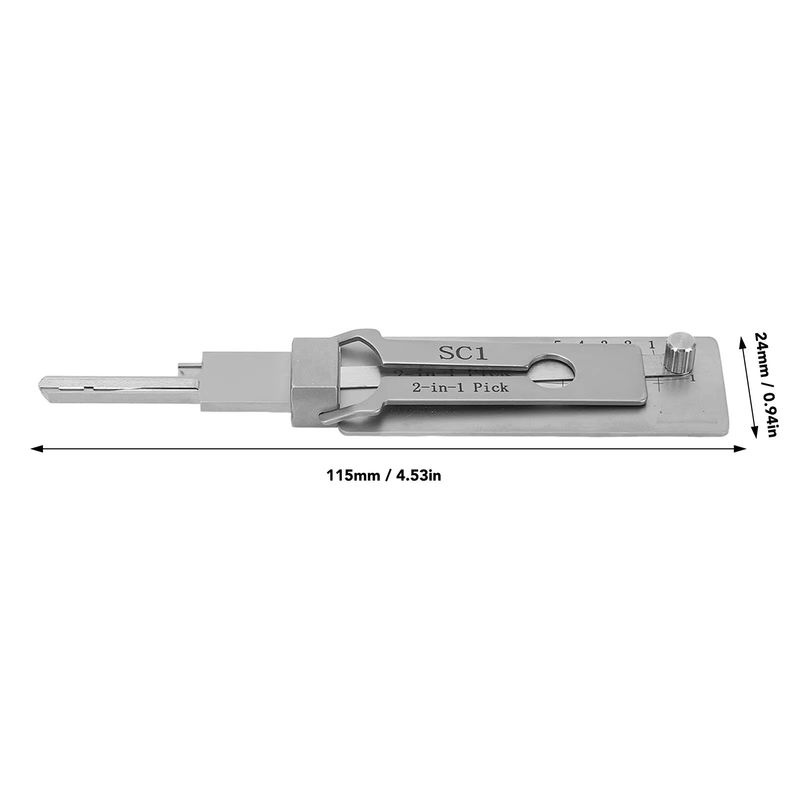 WALFRONT 2-in-1 Haken-Tonabnehmer-Set und Schlüssel-Decoder aus Edelstahl für Reparatur und Wartung - Bild 3