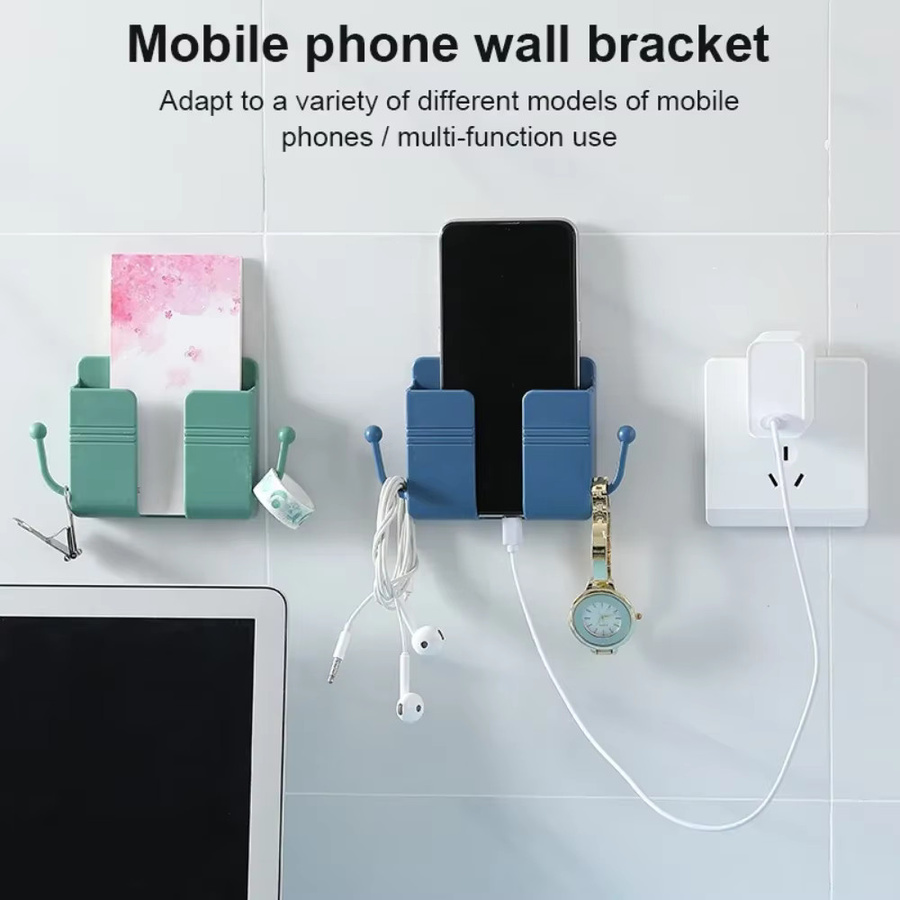 STONEGO Wandmontierte Aufbewahrungsbox in Weiß als Organizer für Fernbedienungen und Handy-Ladegeräte - Bild 2