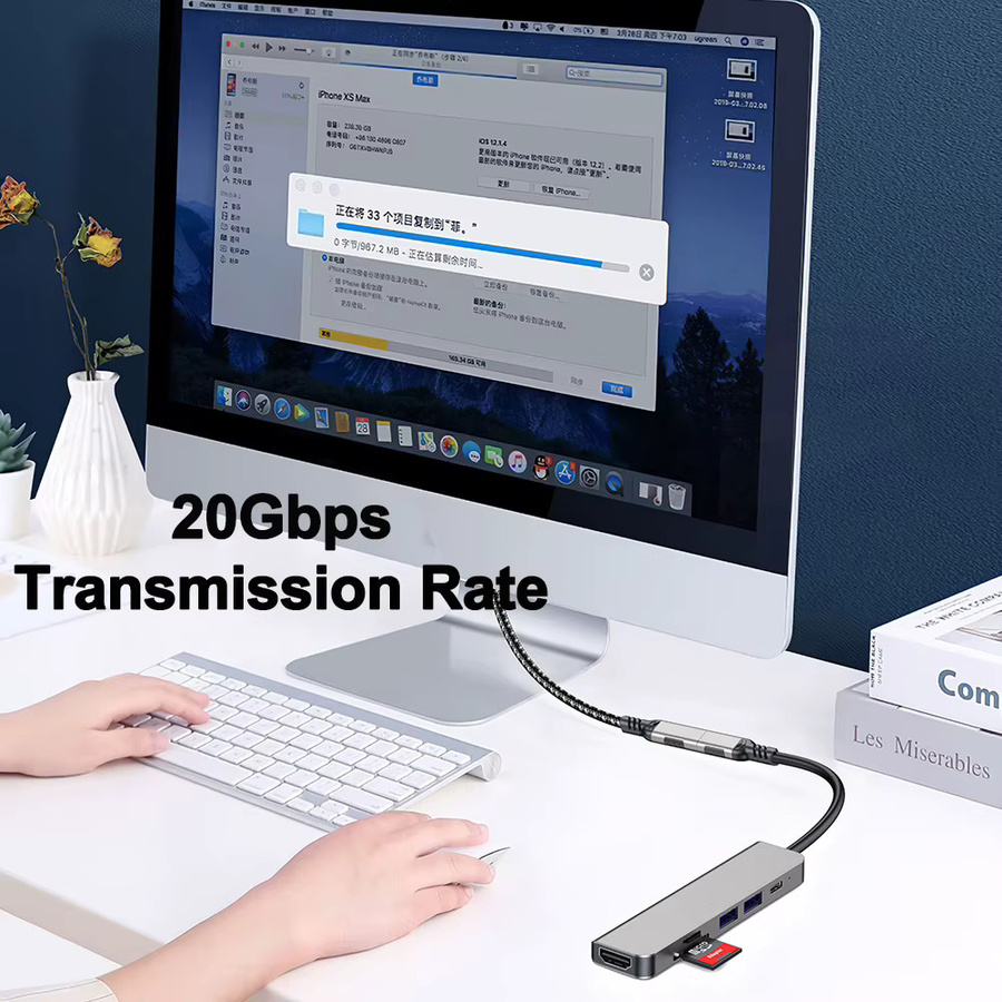 UGOjP USB 3.2 Gen2x2 Typ C Verlängerungskabel mit 20 Gbit/s Datenübertragungsrate, USB-C Stecker auf Buchse für PC, Laptop und MacBook - Bild 4