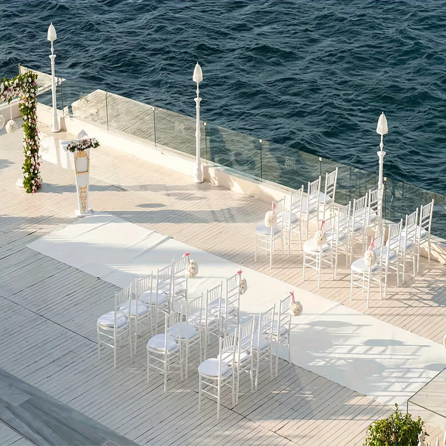 FIOUSHWIN Runway Teppich in Weiß, rutschfest für Hochzeiten, Zeremonien und Korridore im Innen- und Außenbereich - Bild 2